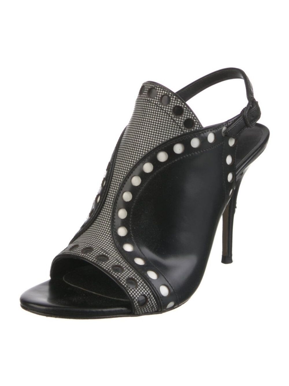 Alexander Wang Natalya Perforated Leather Sandal, Black